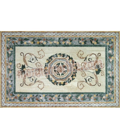CR590 Rectangular floor with border Mosaic