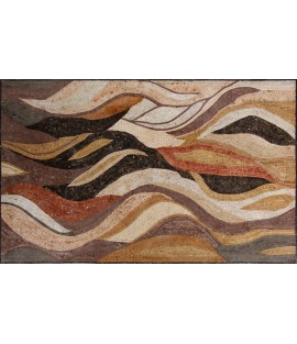 CR1178 Earth colors waves carpet Mosaic
