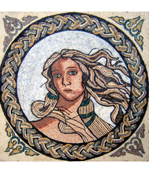 Detail from the Birth of Venus Square Mosaic