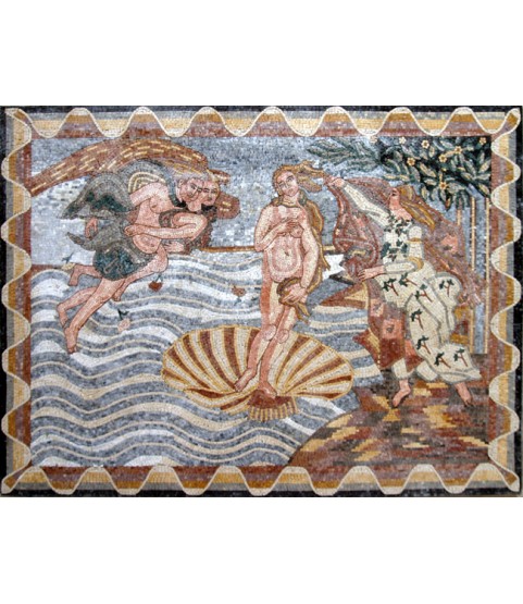 The Birth of Venus with Frame Mosaic