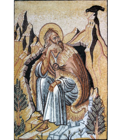 St. Elijah in the Wilderness Religious Mosaic