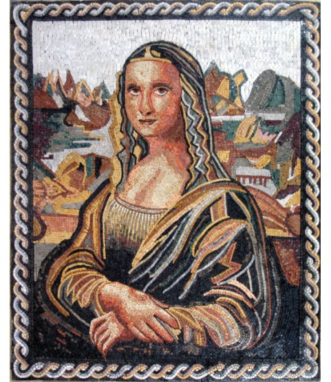 Mona Lisa Portrait Vertical Mosaic