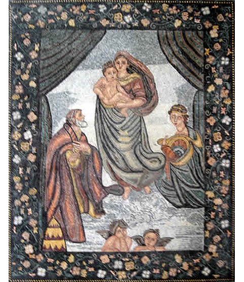 The Sistine Madonna by Raphael Wall Mosaic