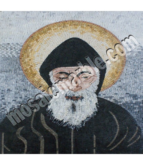 Saint Sharbel Icon Religious Mosaic