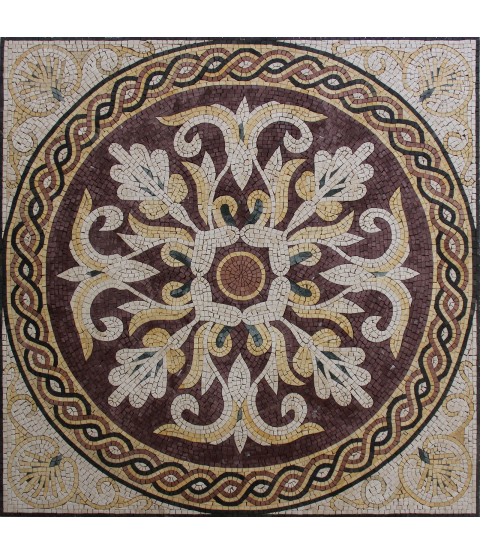 Renaissance Mosaic Floor Tile Square