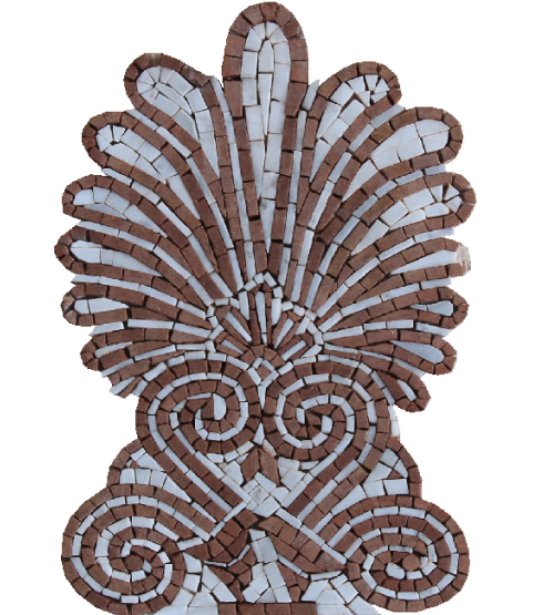 Mini Greek Acroterion Ancient Insert  Mosaic