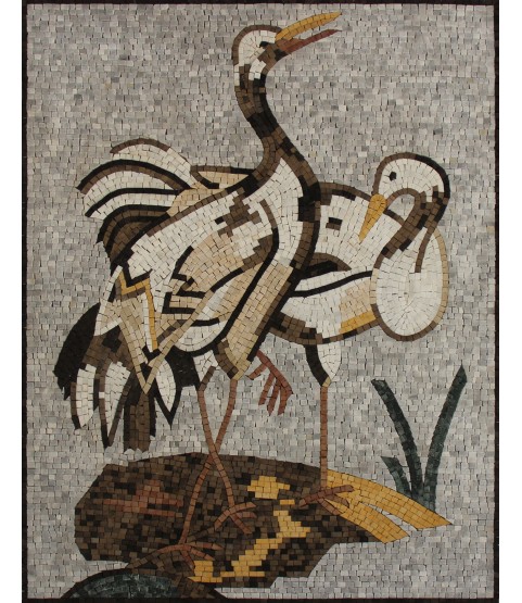 Heron Birds Wall Mosaic