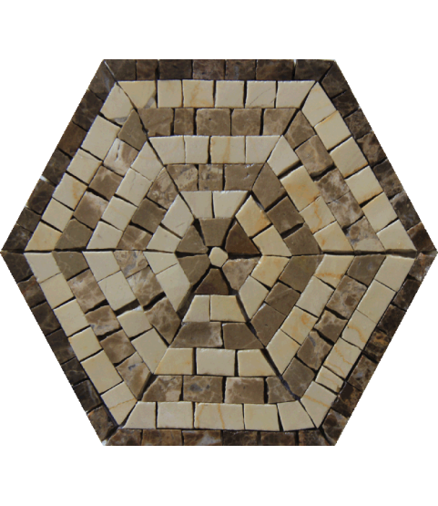 Beehive Hexagon Puzzle Mosaic