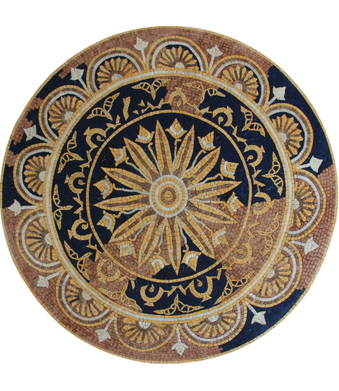 Round Floor Mosaic Mandala