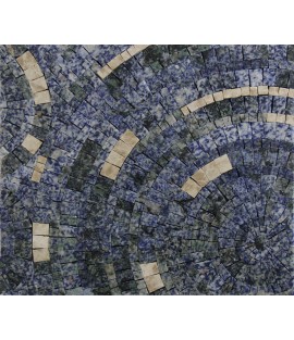 Azul Bahia With Emperador Light Mosaic