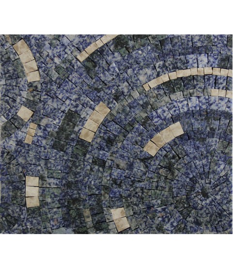Azul Bahia With Emperador Light Mosaic