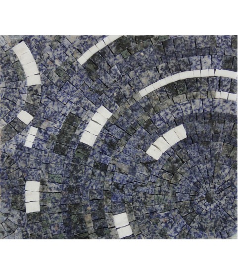 Azul Bahia With Snow White Mosaic