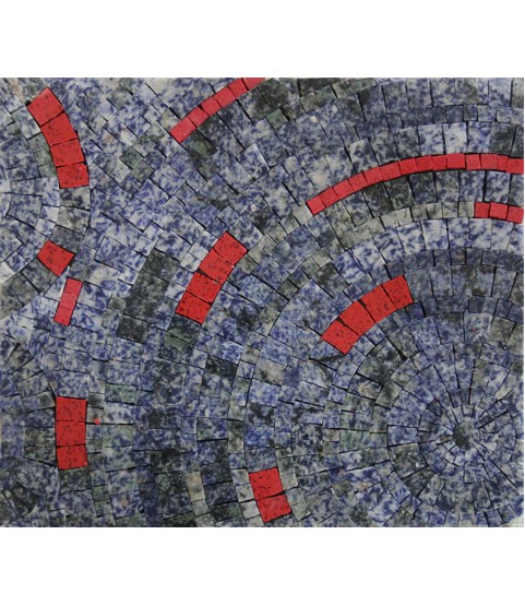 Azul Bahia With Synthetic Red Mosaic
