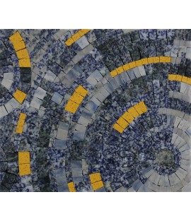 Azul Bahia With Synthetic Yellow Mosaic