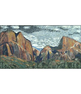 Mountain Mosaic Backsplash