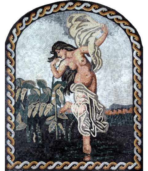 Nude Goddess with Arched Frame Mosaic