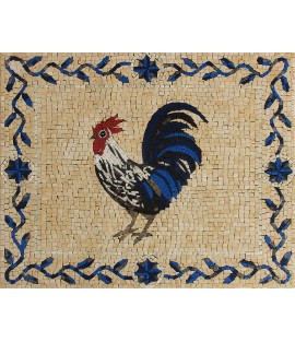 Funky Rooster Mosaic Backsplash