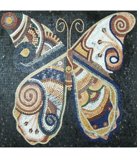 Big colorful stone tile butterfly Mosaic