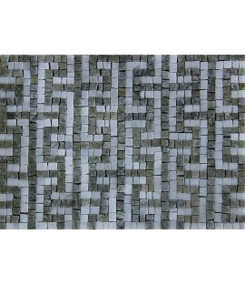 Cross Tee Olive and Grey Mosaic