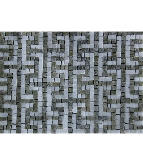 Cross Tee Olive and Grey Mosaic
