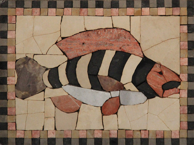 AN106 Fish cut tile art Mosaic