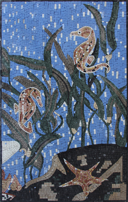AN1144 Seahorses Mosaic