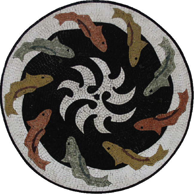 AN1163 Fish Gathering Mosaic