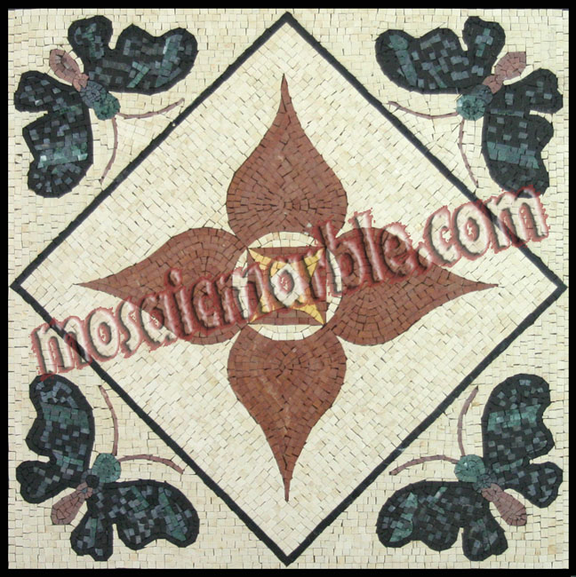 AN369 Flower and butterflies Mosaic