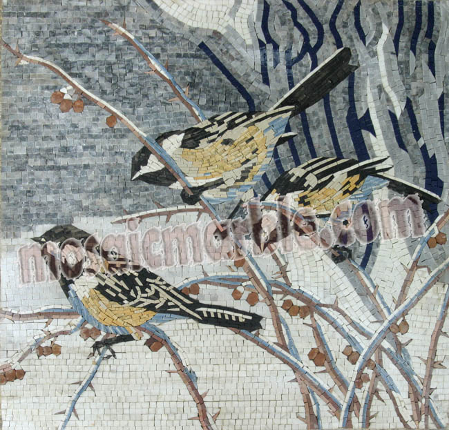 Birds Wall Accent Mosaic