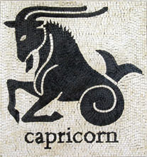 Capricorn Zodiac Mosaic