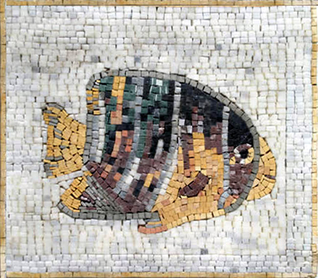Mini Fish Mosaic Tile Inlay