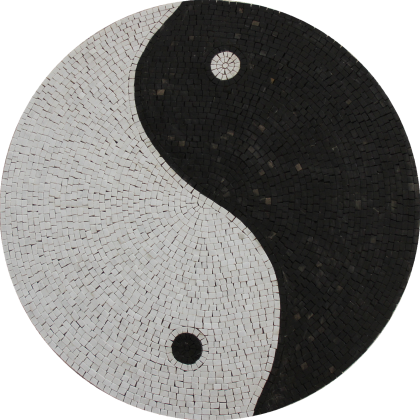 Yin Yang Yoga Round Mosaic
