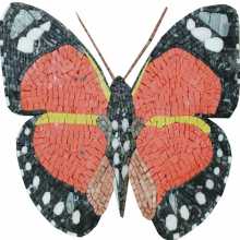 Handmade Colorful Butterfly Nature Mosaic