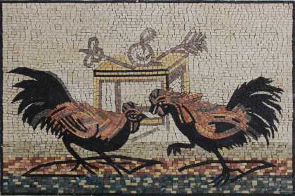 Roosters Battle Mosaic