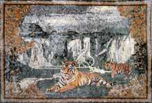 AN120 Tigers in nature Mosaic