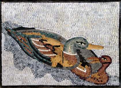 AN132 Mother and baby duck Mosaic