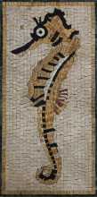 AN144 Golden sea horse Mosaic