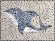 AN153 Simple dolphin  Mosaic
