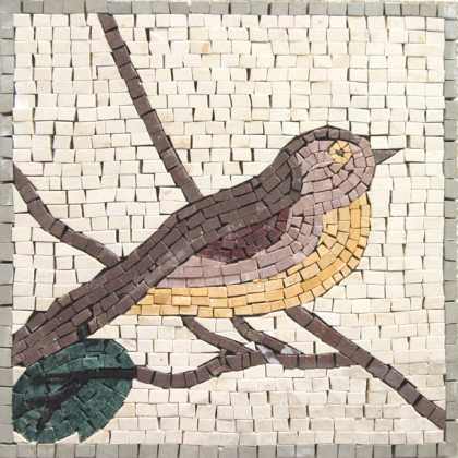 Small Bird Mosaic Backsplash Tile