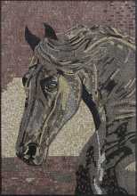Black Desert Horse Portrait Mosaic