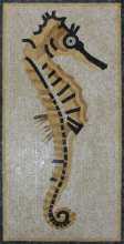 Vertical Yellow Seahorse Mosaic