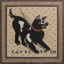 Cave Canem Square Mosaic Pompeii