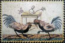 AN214 Elegant roosters Mosaic