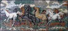 AN237 Rectangular galloping horses Mosaic