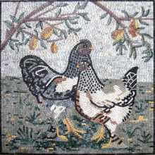 AN268 Faded B&W roosters Mosaic