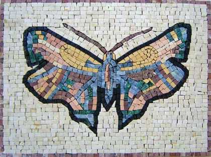 Beautiful colorful stone butterfly Mosaic