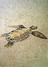 AN300 Green & yellow sea turtle Mosaic