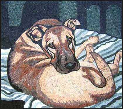 AN309 Lying dog Mosaic