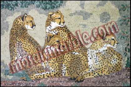 AN340 Leopard Group  Mosaic