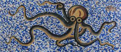 Pool Mosaic Octopus Tile Art